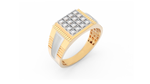 18K Gold & Diamond Ring For Men KRC60125